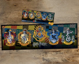 Puzzle - Harry Potter - 4 domy i herb Hogwartu