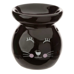 Kominek do olejków zapachowych - koci pyszczek - czarny
