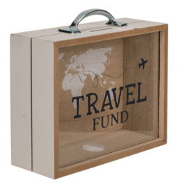 Skarbonka walizka z okienkiem - Travel Fund